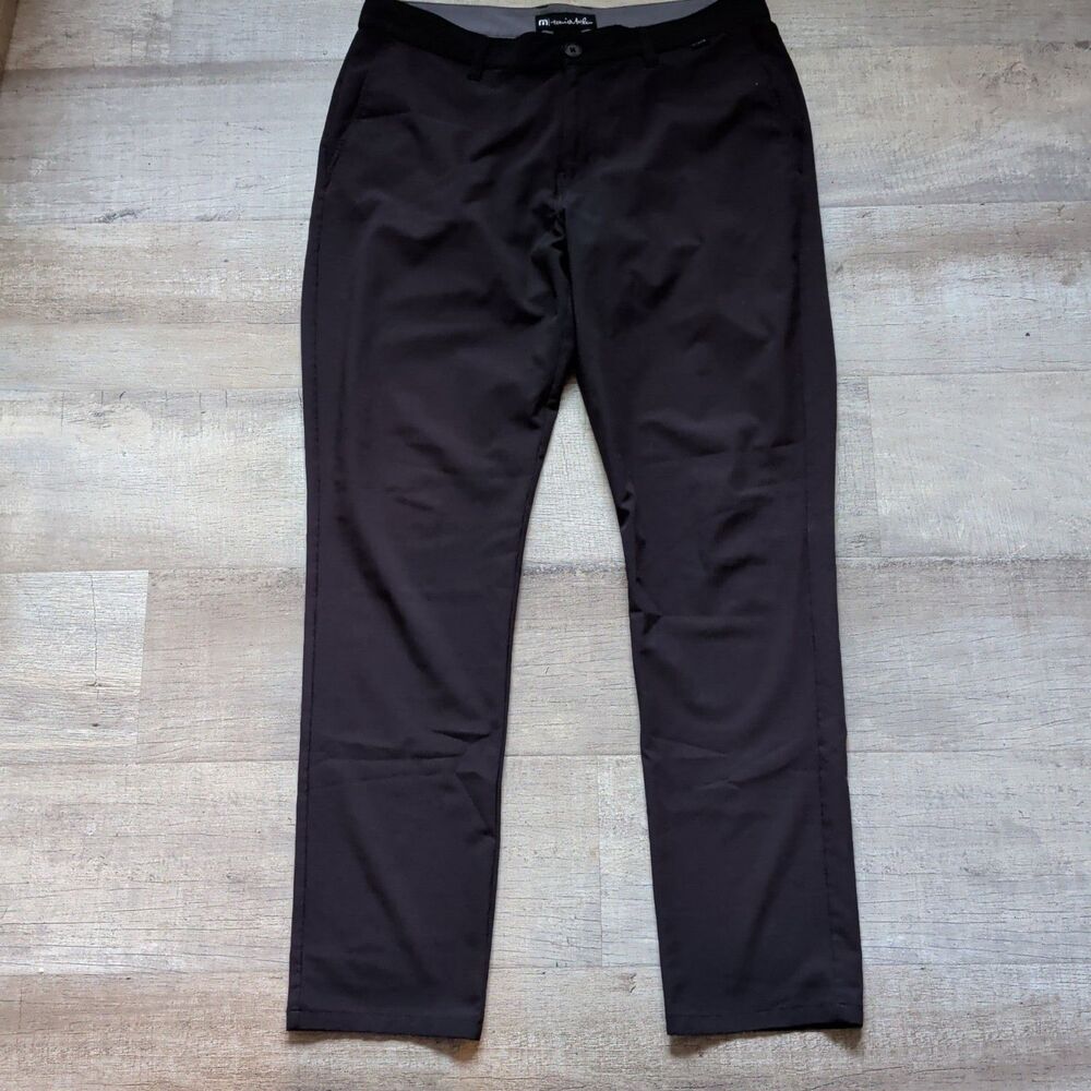 TravisMathew Mens Black Performance Golf Pants Casual Stretch Trousers Size 34